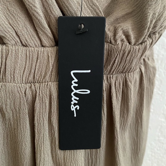 Lulus - Paradise is Calling Strappy Romper in Olive Green (NWT) - Size : M - Picture 9 of 12